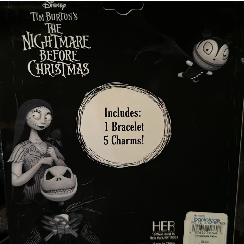 Disney's nightmare before Christmas mix and match charm bracelet